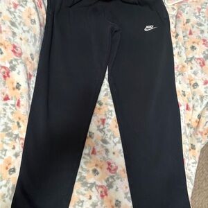 Nike Black Joggers with White Swoosh